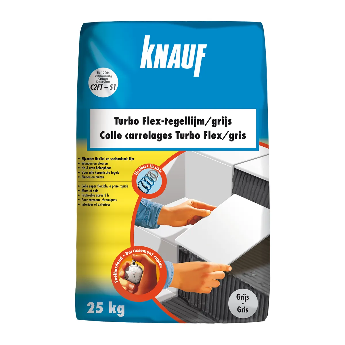 Knauf - Turbo-Flex Tegellijm   C2FT - Colle_carrelages_Turbo_Flex_Gris_25kg_PACK-PROD_C1N1_R