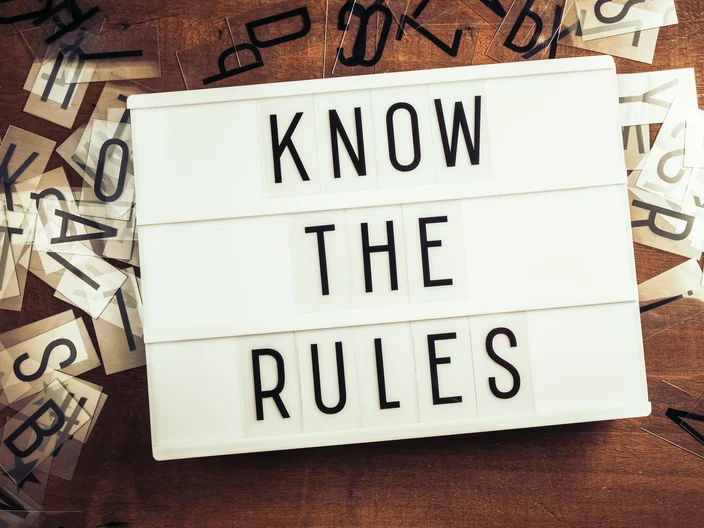 Know The Rules Text on Lightbox