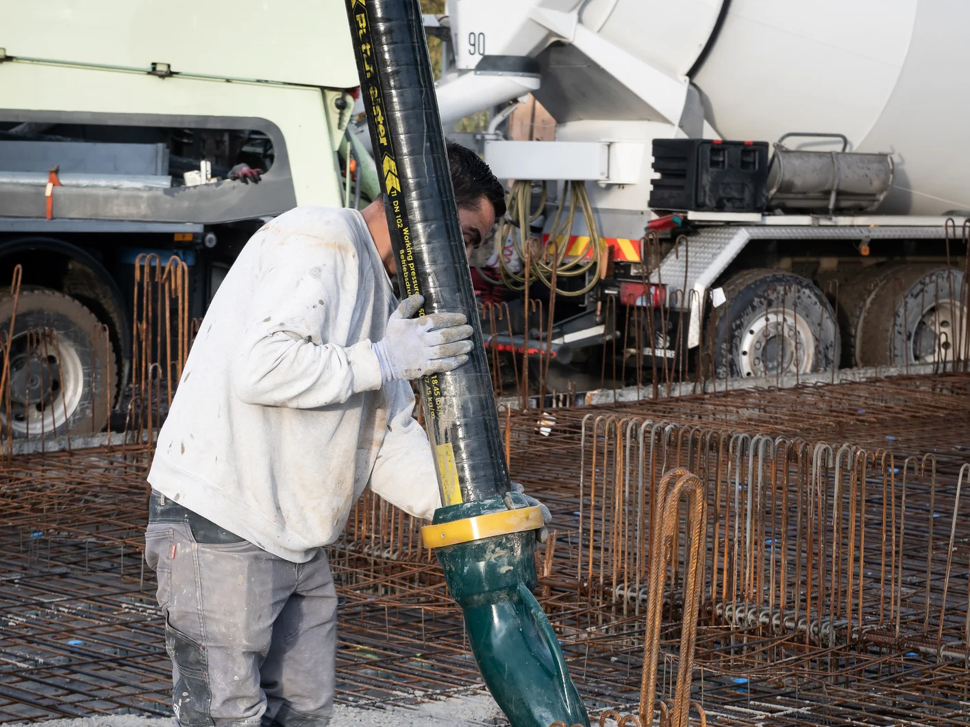 Chantier Collège François Villon à Mulhouse Isolant Knauf XTherm dalle portée RC30 