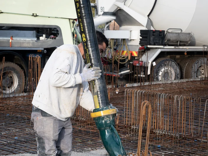 Chantier Collège François Villon à Mulhouse Isolant Knauf XTherm dalle portée RC30 