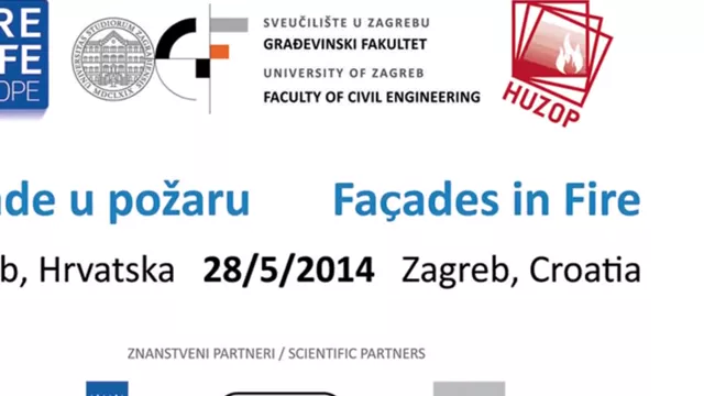 Facades in fire Zagreb