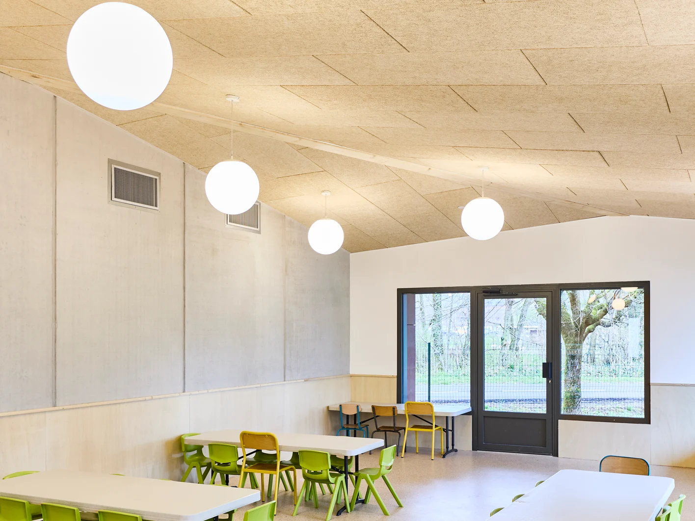 Chantier réalisation Knauf Plafond Laine de bois Barberaz