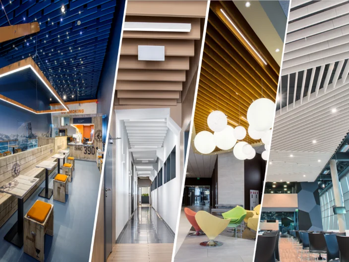 Knauf Ceilings Linear and baffle Collage