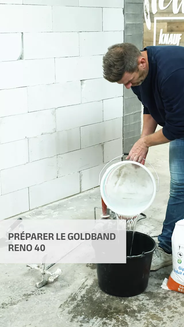 Knauf - Goldband RENO 40 - 58-Appliquer enduit fix and finish sur bloc_vertical_FR