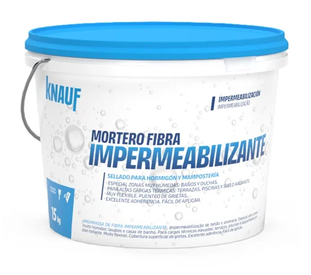 Knauf - Mortero fibra impermeabilizante - Mortero fibra frontal silueta
