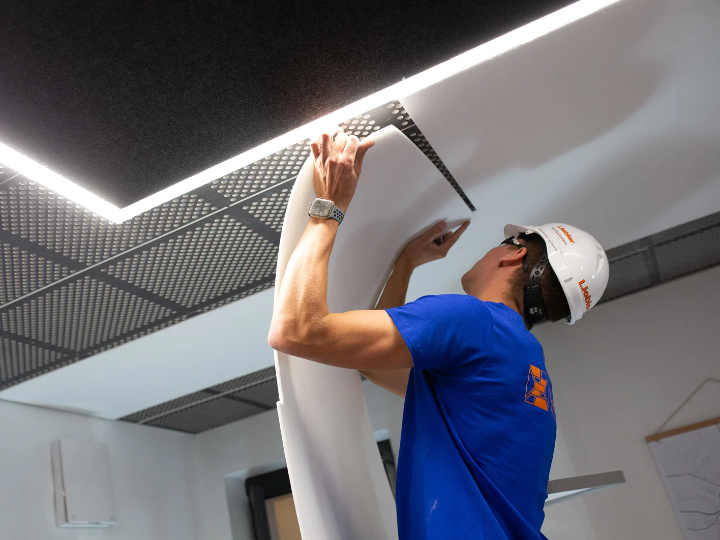 Montage des Akustiksystems Knauf Cleaneo Klett