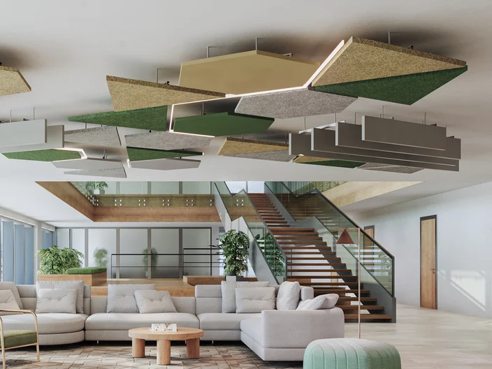 Multi Material Floating Canopies and Baffles
