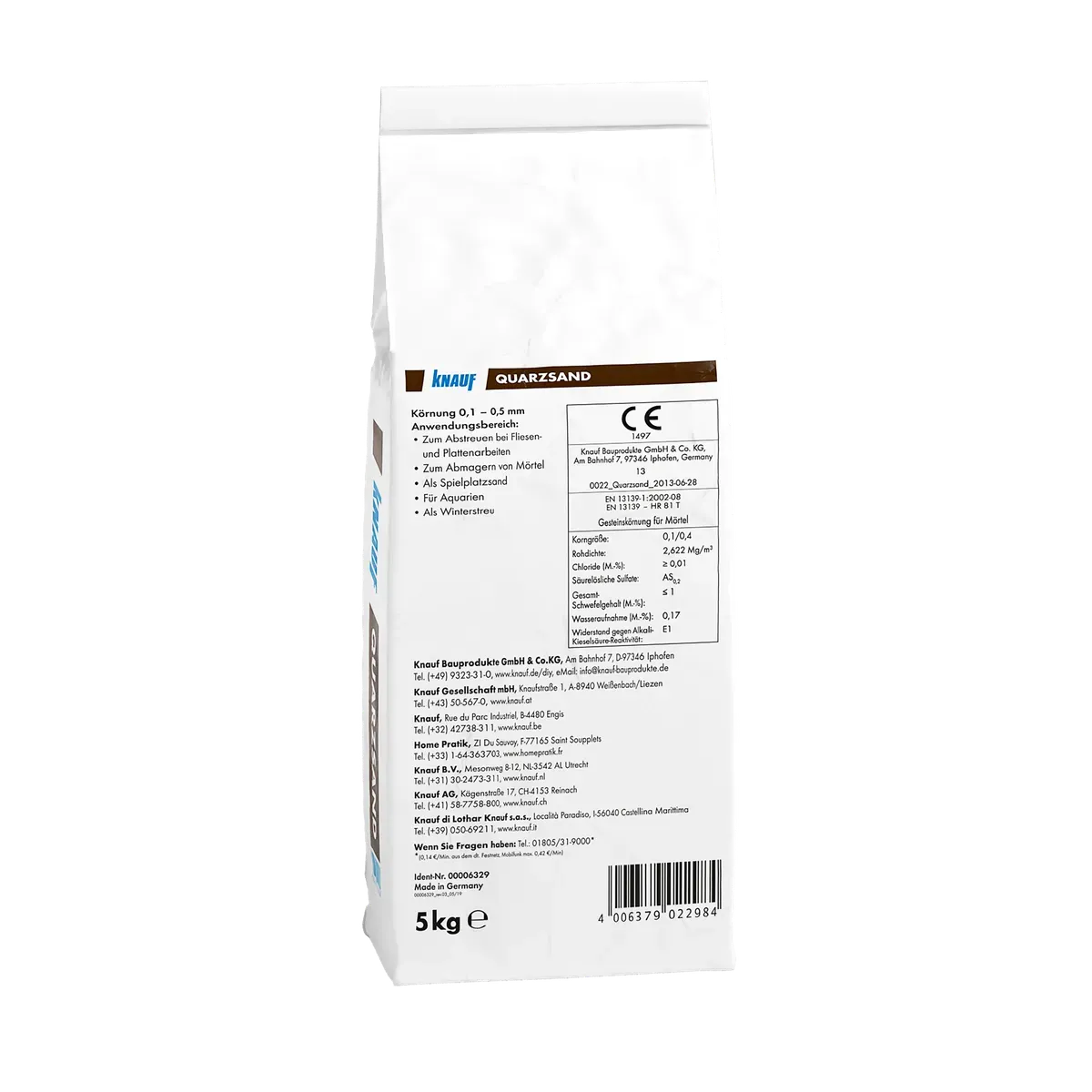 Knauf - Quarzsand - 4006379022984_Quarzsand_back_5kg