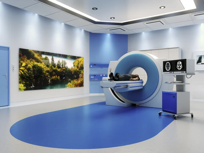 MRI Scanner Room With Patient