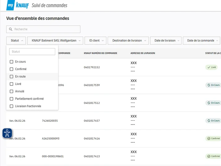 Suivi De Commande - Toutes les Commandes