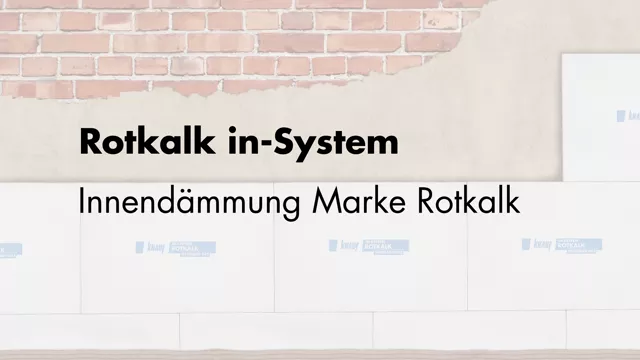 Knauf - Rotkalk in-Board 045 TecTem® - Verarbeitung Rotkalk In-System Innendämmung Marke Rotkalk