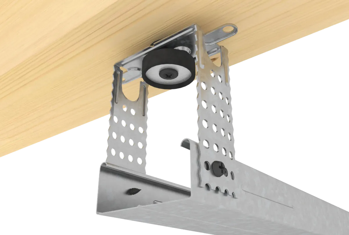 Knauf - Suspension directe acoustique pour CD 60/27 pliée - Suspension directe acoustique pliable - Mise en oeuvre