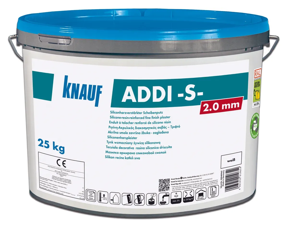 Knauf - Addi S 2.0 - Addi S 2,00mm weiß 25kg Eimer