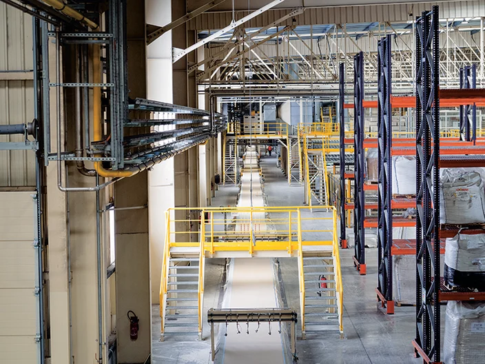 Knauf Plâtres Fos - usine ligne de production