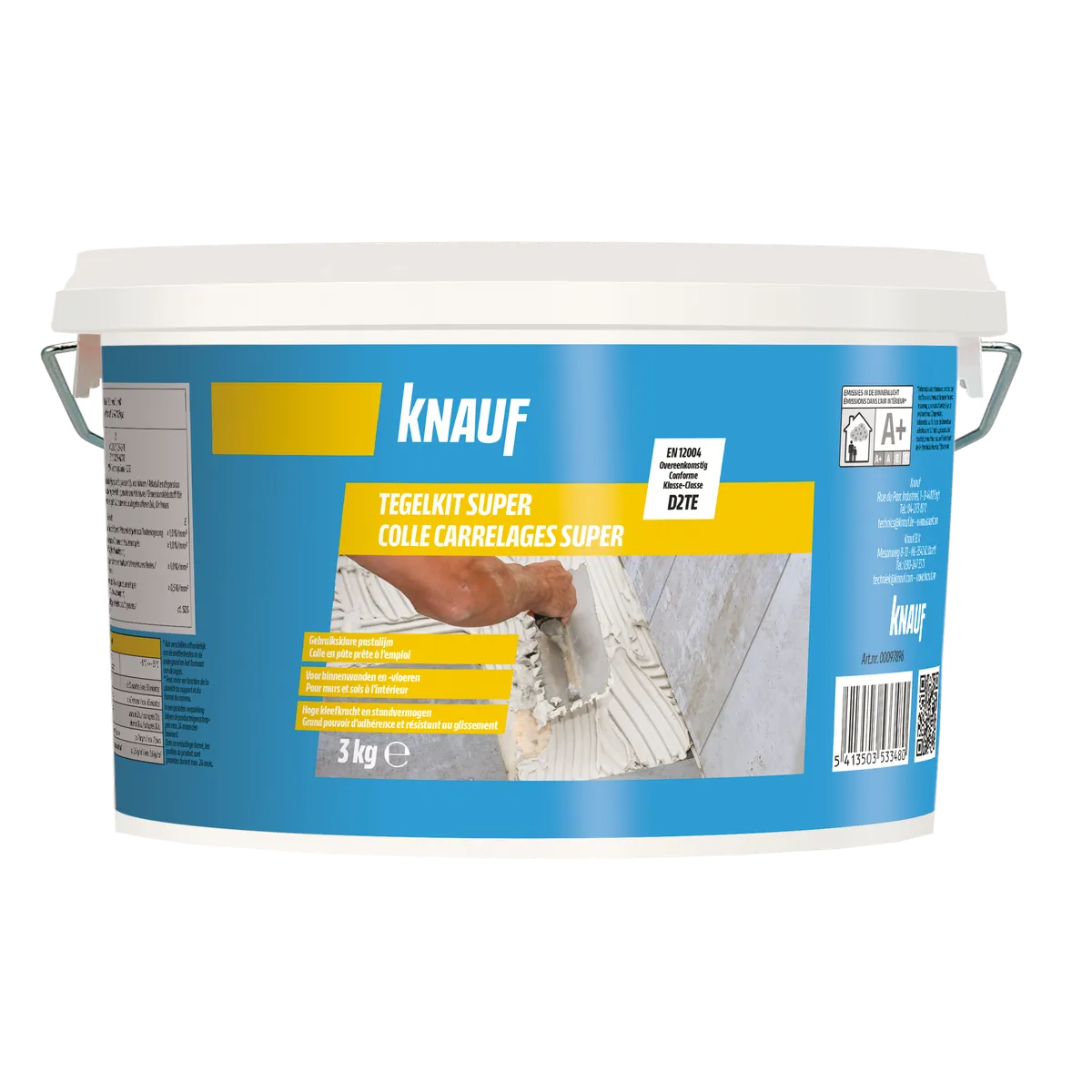 Knauf - Colle carrelages Super - Colle carrelage Super 3kg_PACK-PROD_C1N1