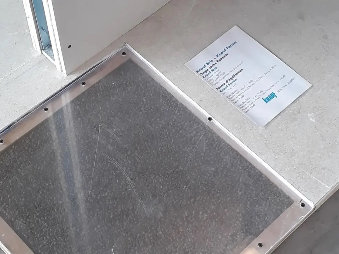 maquette présentation cloison chape sol knauf