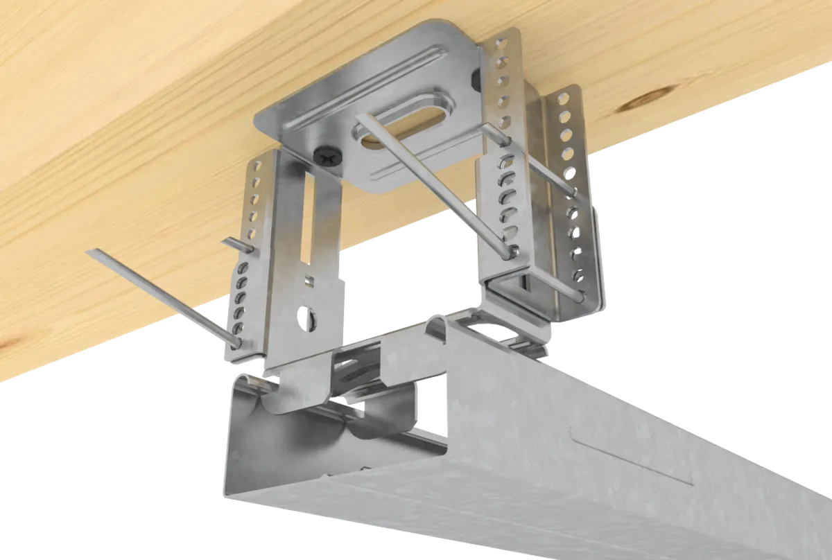 Knauf - Suspension directe prépliée réglable pour CD 60/27 - Suspension directe prépliée réglable - Mise en oeuvre
