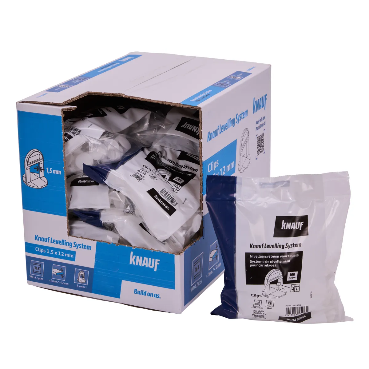 Knauf - KLS Clips 1,5 mm x 12 mm - Clips KLS_100pces_PACK-PROD_C1C0
