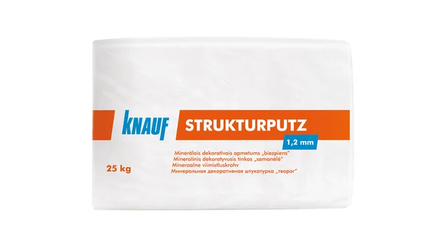 Knauf - Strukturputz 1,2 mm - Strukturputz 1,2 - Mineralinis dekoratyvusis tinkas „samanėlė“
