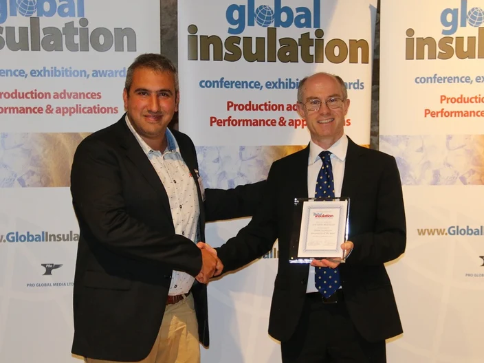 Davide Maiello receiving global insulation award