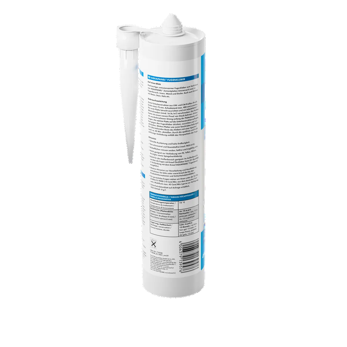 Knauf - AQUAPANEL® Fugenkleber - 4006379139576_AQUAPANEL-Fugenkleber_back_490g