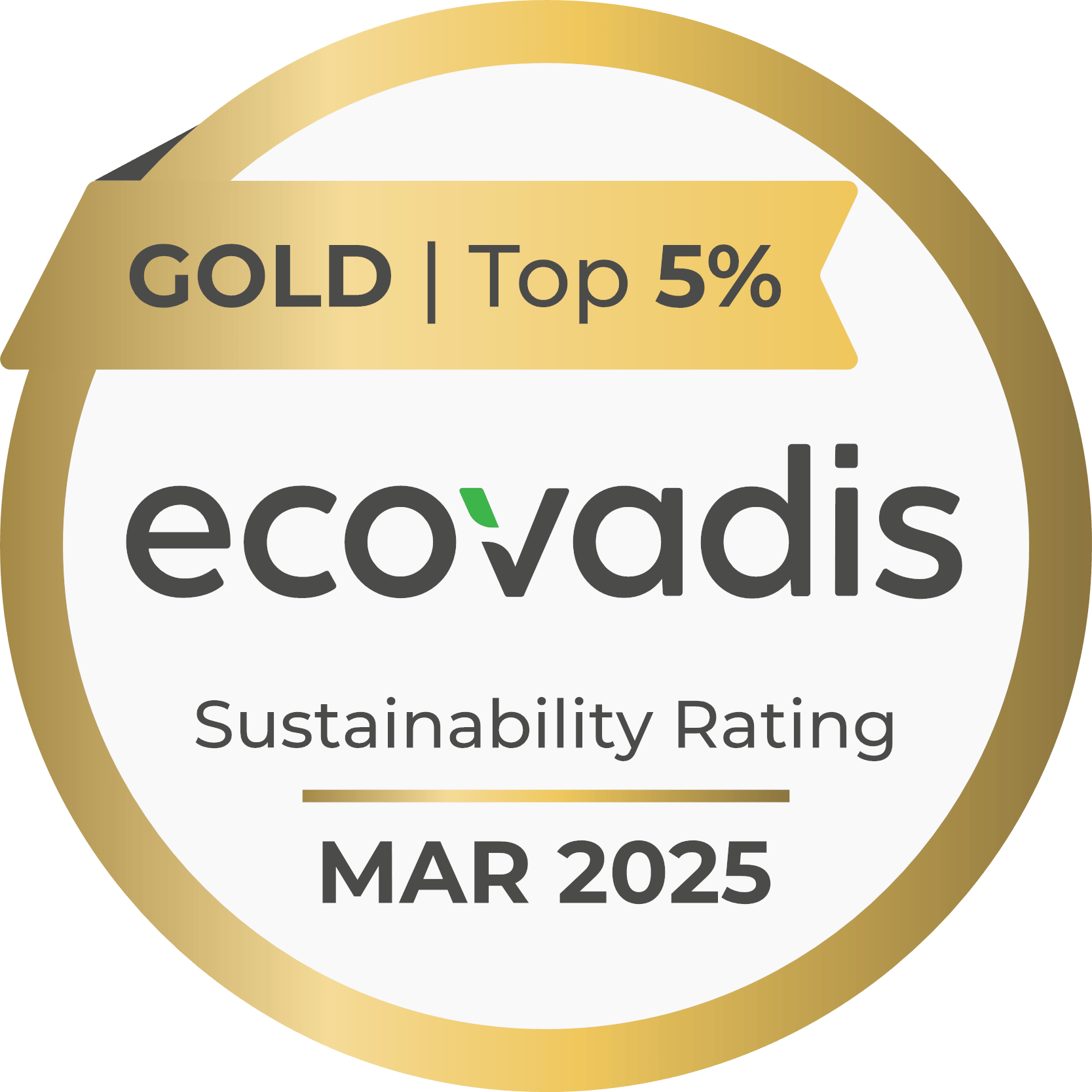 Médaille d'or Ecovadis