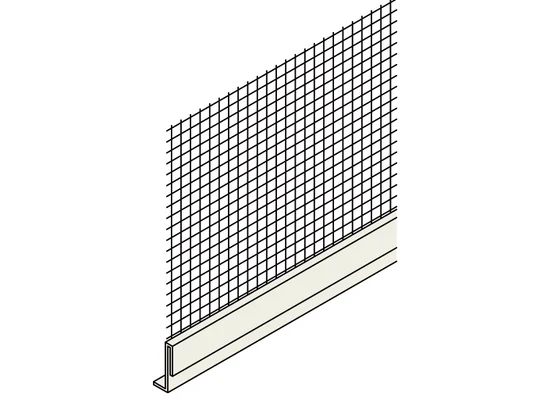 Knauf - Pudsafslutningsprofil PVC med net - Pudsafslutningsprofil PVC med net