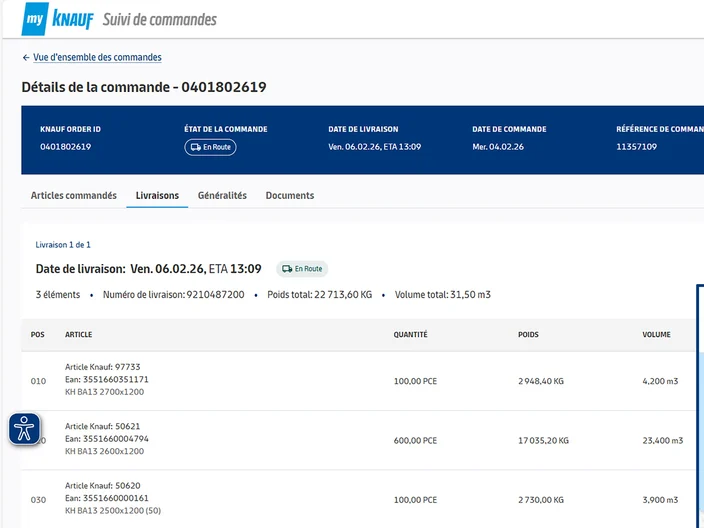 Suivi De Commande - Livraison