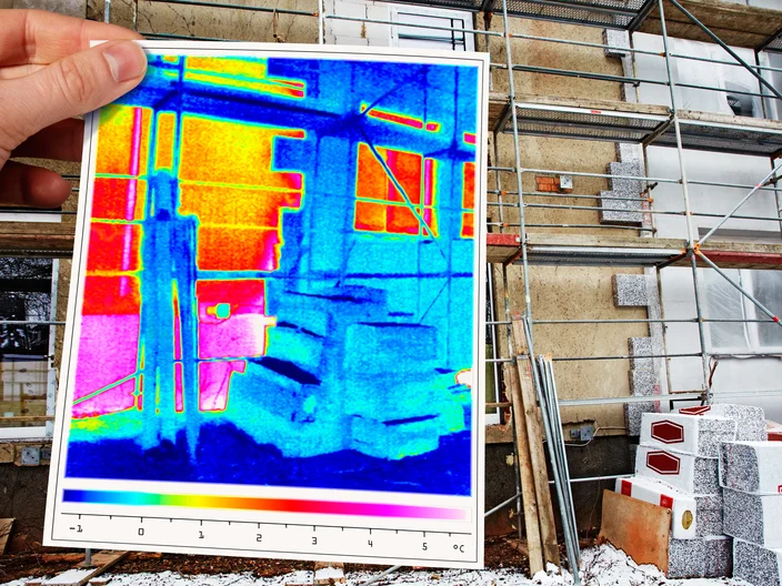 thermal imaging of an isolation measure in progress