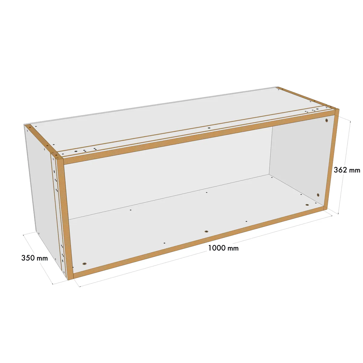 Knauf - Wandnische - 4006379140503_Wandnische_front_Vermessung_40x100