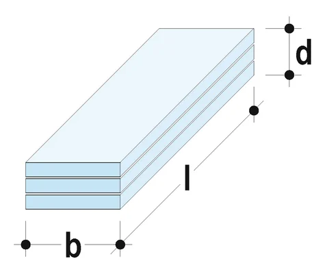 Knauf - Plattenstreifen verleimt 37,5 mm - Plattenstreifen 3x-Verleimt