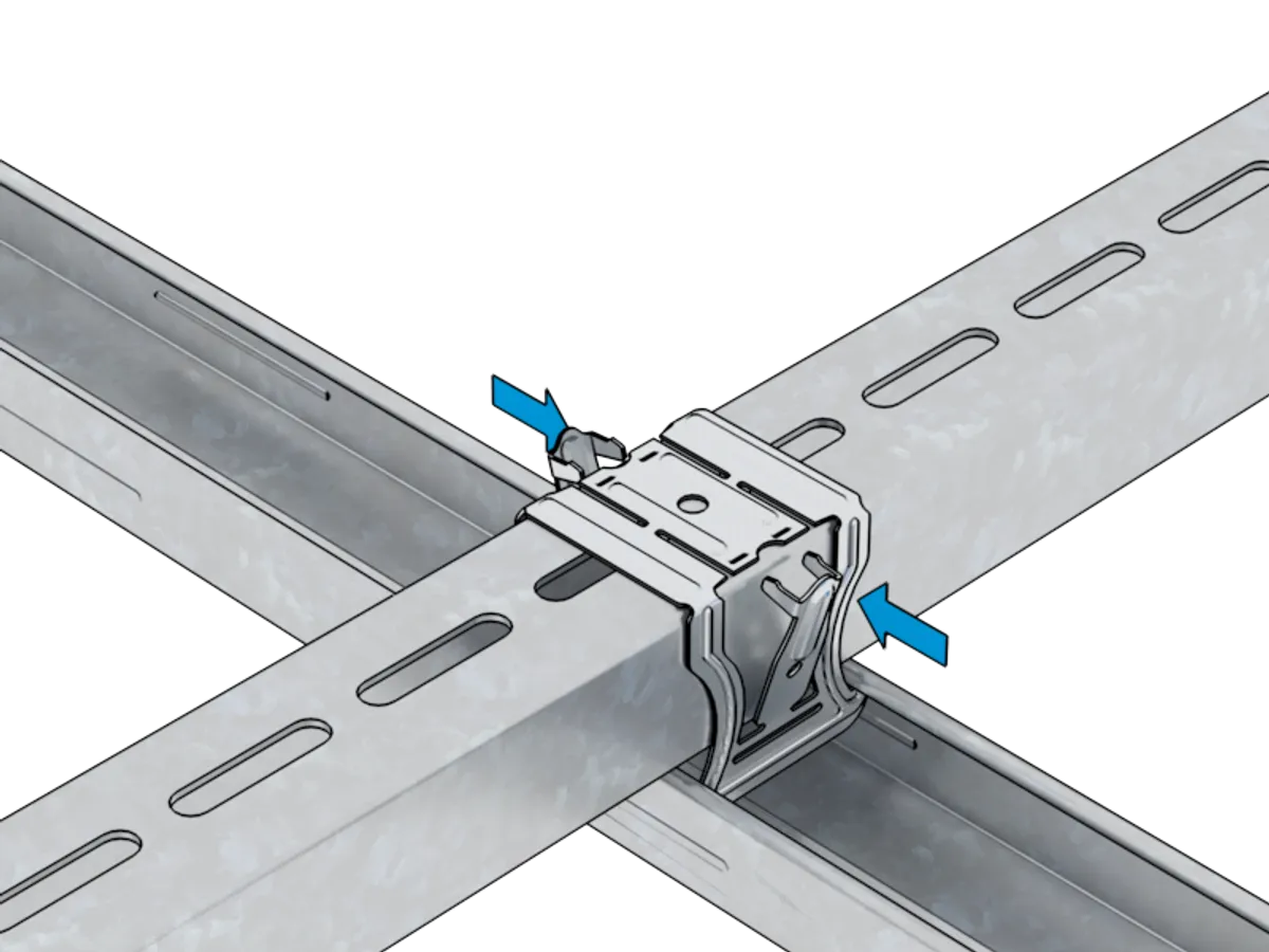 Knauf - Kruisverbinder niet gebogen voor UA met CD 60/27 - Raccord en croix non plié pour UA avec CD 6027 - Mise en oeuvre