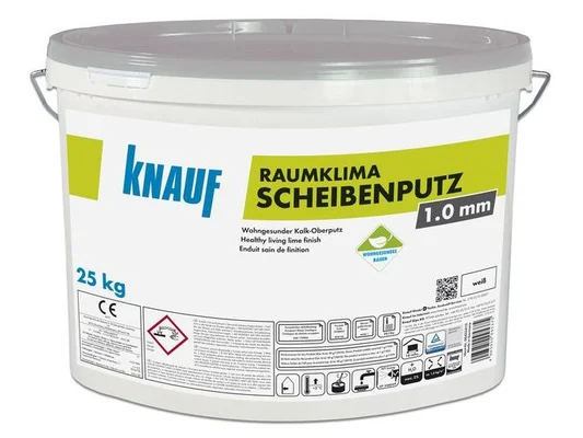 Knauf - Raumklima Scheibenputz 1.0 - Raumklima Scheibenputz 1mm 25 kg