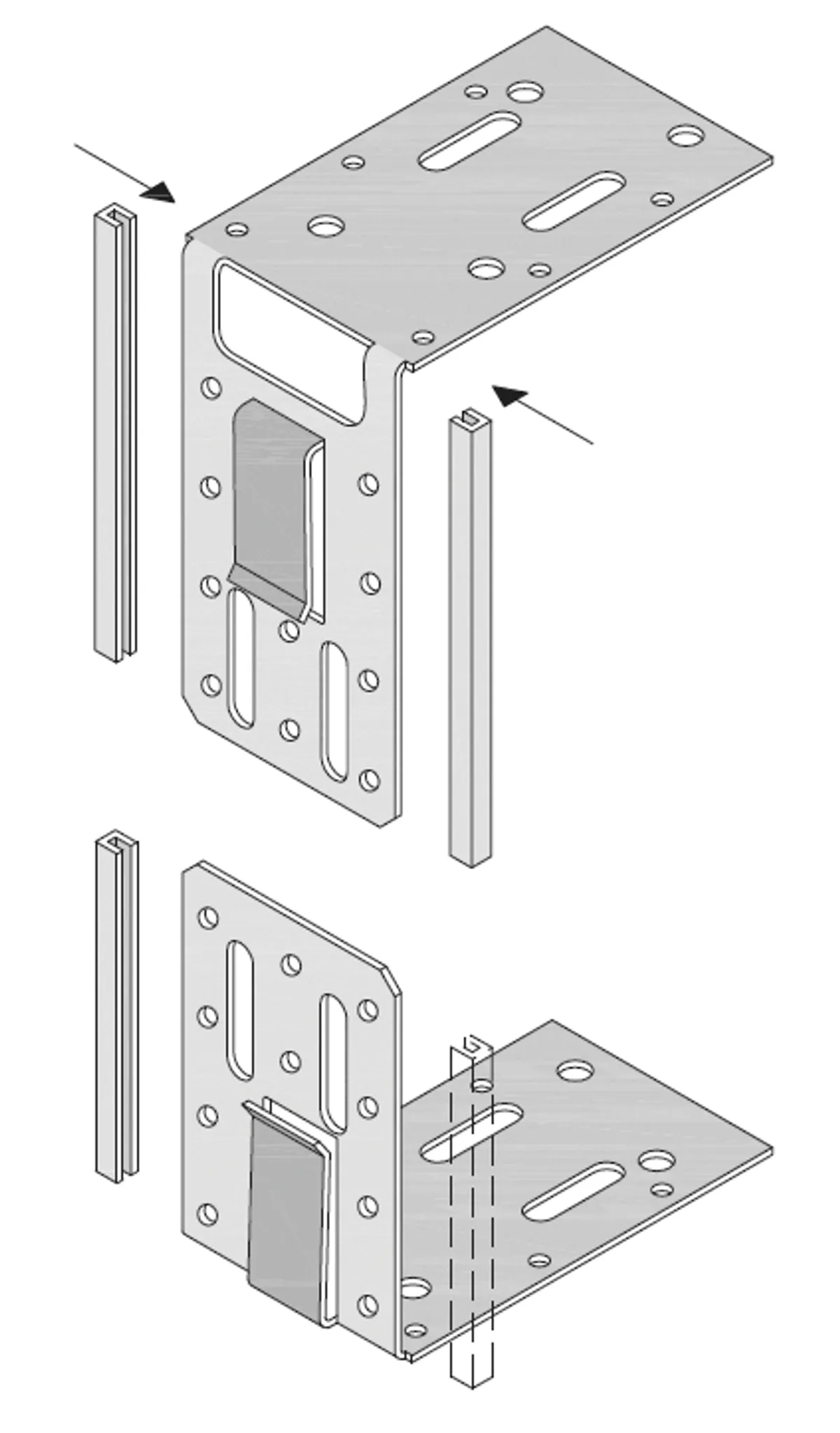 Knauf - 3454-3456 Телескопична пета за врата