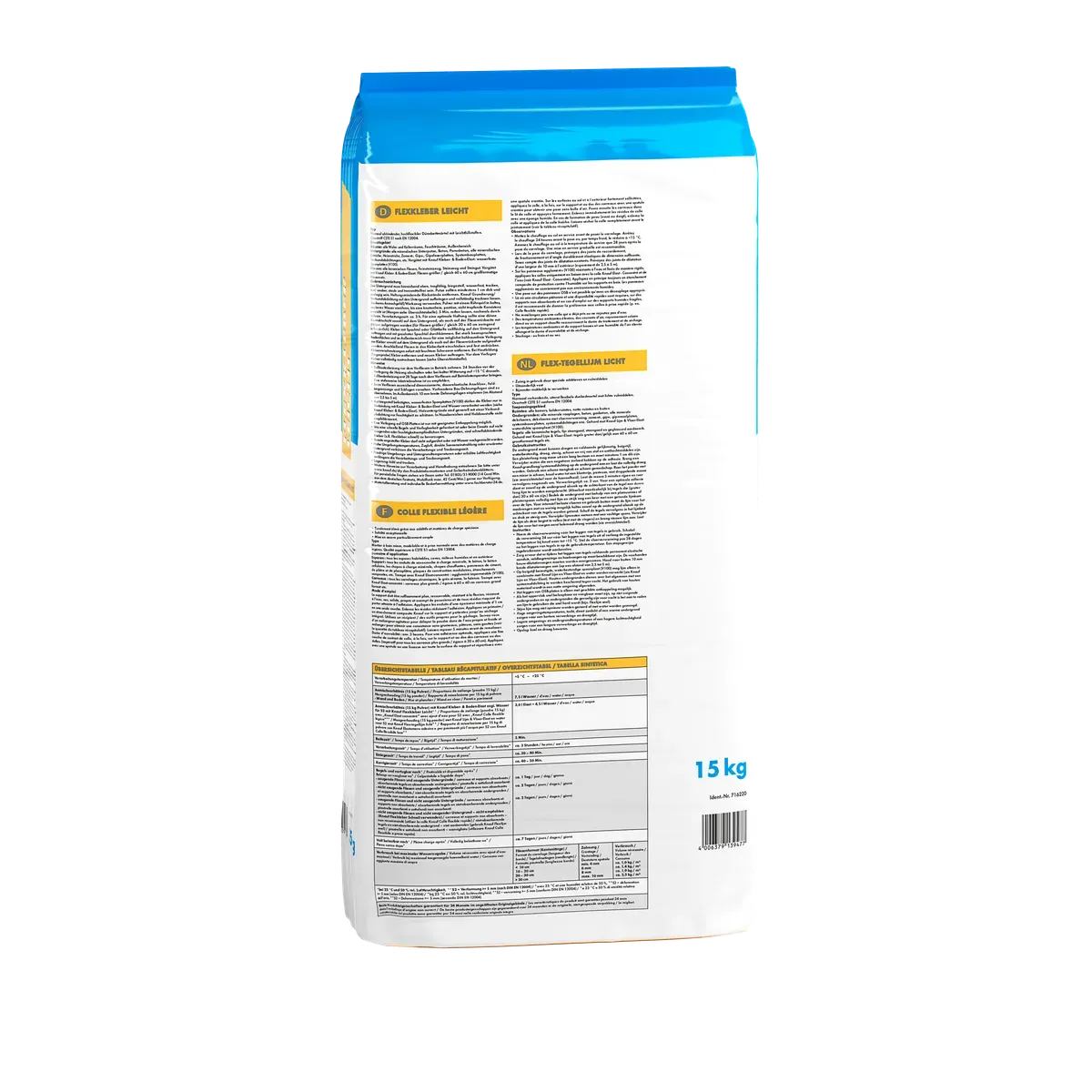 Knauf - Flexkleber Leicht - 4006379139477_Flexkleber-Leicht_back_15kg