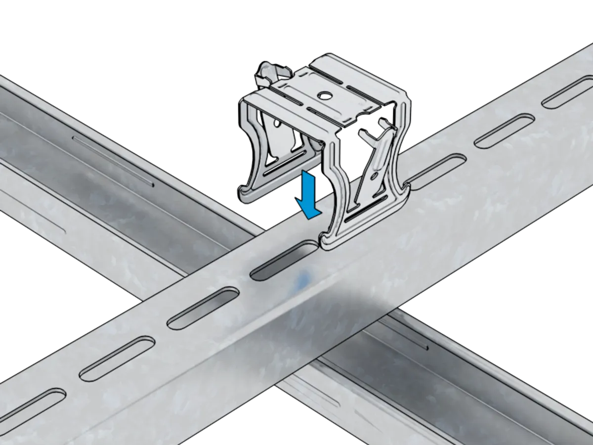 Knauf - Kruisverbinder niet gebogen voor UA met CD 60/27 - Raccord en croix non plié pour UA avec CD 6027 - Mise en oeuvre