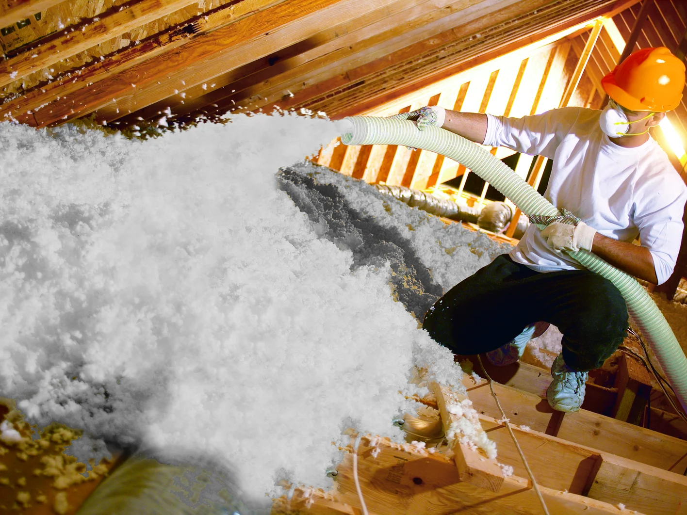 Supafil Blow-in Ceiling install