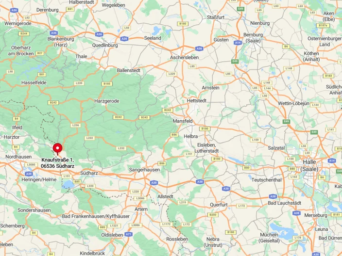 Landkarte Position Rottleberode