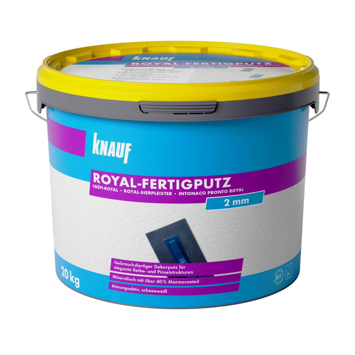 Knauf - Royal-Fertigputz 2 mm - 4006379051830_Royal-fertigputz-2mm_front_20kg