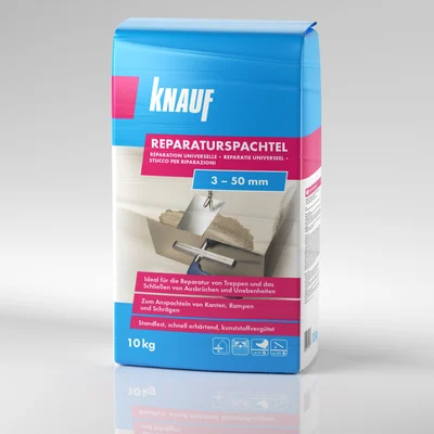 Knauf - Reparaturspachtel - Reparaturspachtel - Stiprus remontinis glaistas, skirtas 3 - 50 mm storio sluoksniui