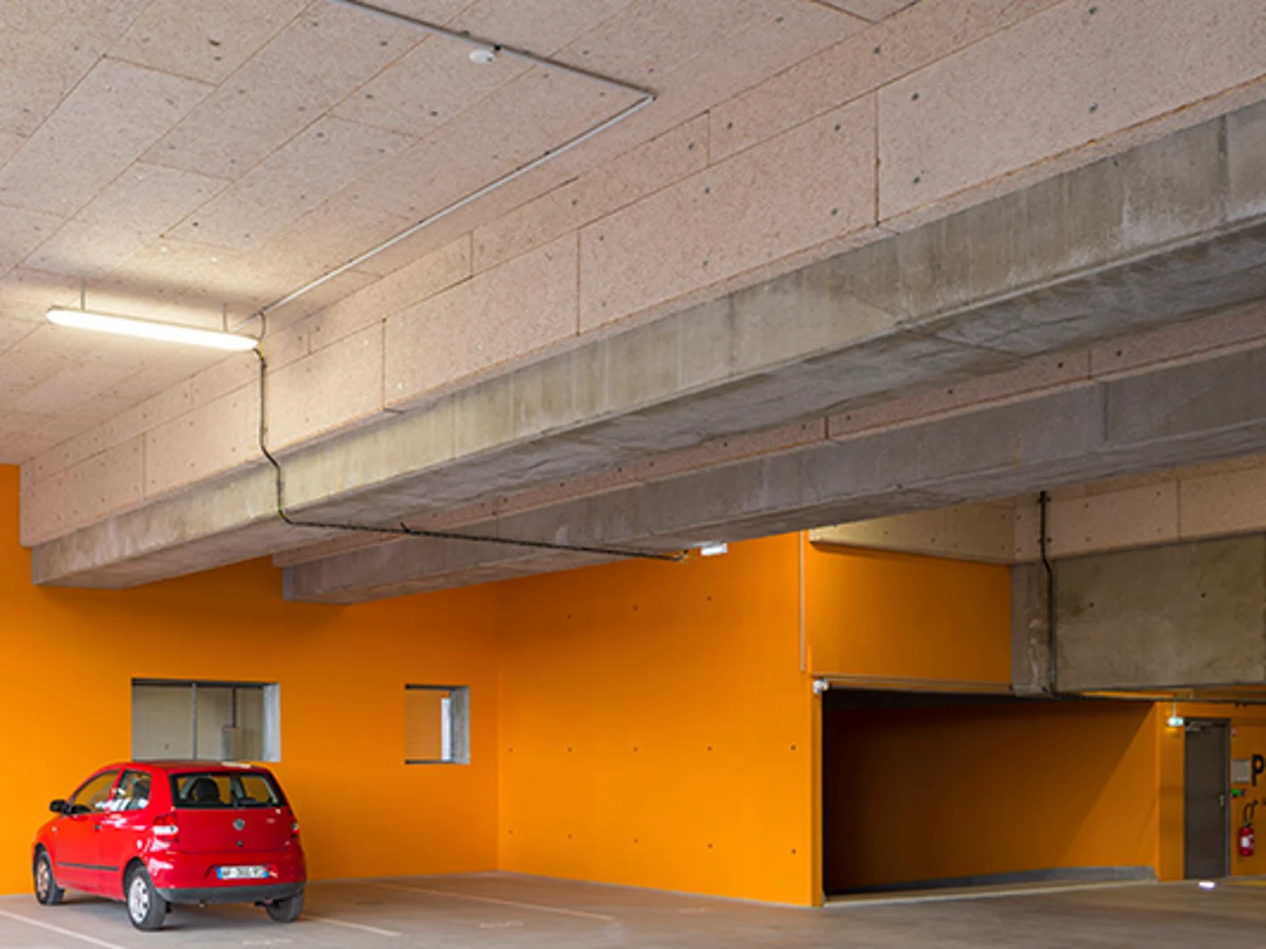 Chantier réalisation Knauf FIBRA Plafond Laine de bois