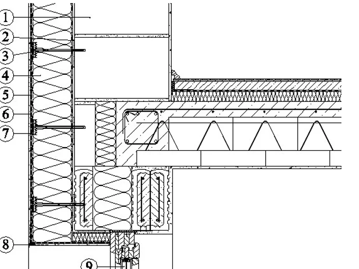 Detail kontaktní fasády