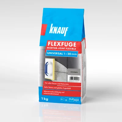 Knauf - Flexfuge Universal 1-20mm - Flexfuge Universal 1-20mm - 1kg - zementgrau - Front