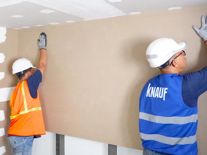 Pemasangan papan gipsum Knauf
