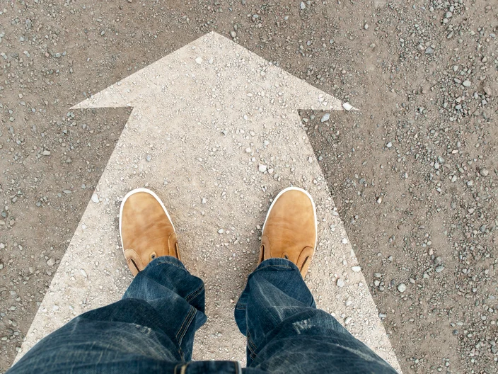 yellow boots on the road