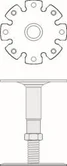 Knauf - M16 S - 00041192 Čelične podesive nožice M16S