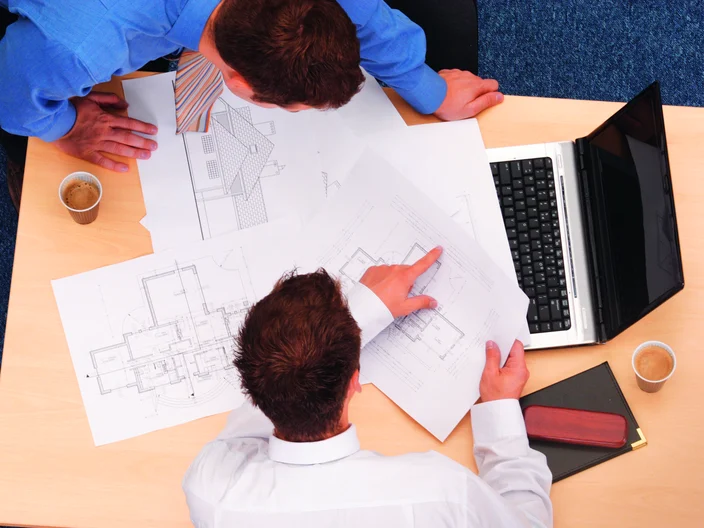 business men going Over the Details
