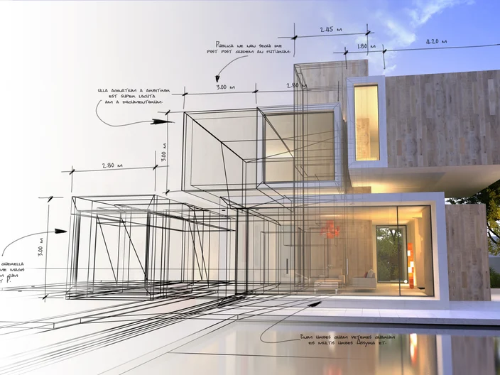 Design stages of luxury villa