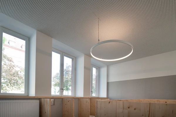 Knauf - Knauf Delta UFF - Décor Quadril 8/18Q - Ecole maternelle Vauban - Strasbourg 67 - Organic authentic et delta quadril 8-18Q