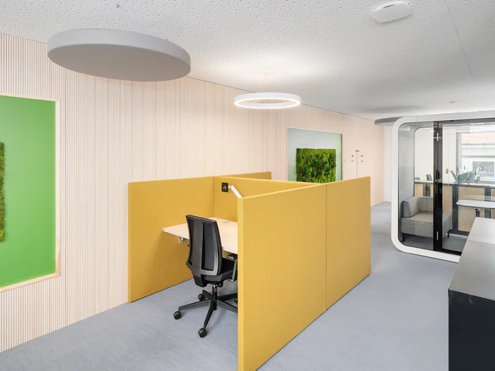 réalisation plafond acoustique exthétique knauf unity
